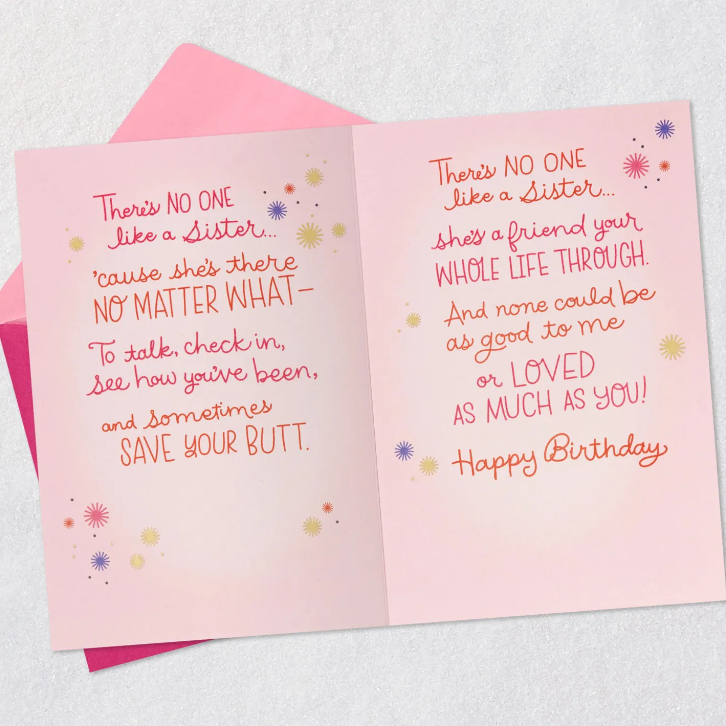 There's No One Like a Sister Birthday Card