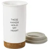 These Hands Hold My Heart Ceramic Travel Mug, 12.5 oz.