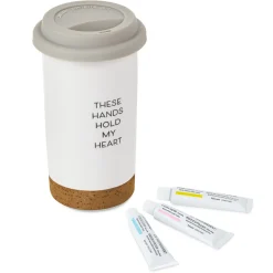 These Hands Hold My Heart Ceramic Travel Mug, 12.5 oz.