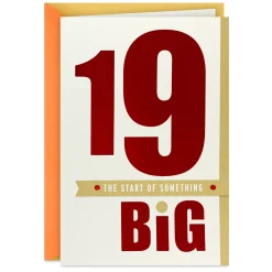 The Start of Something Big 19th Birthday Card