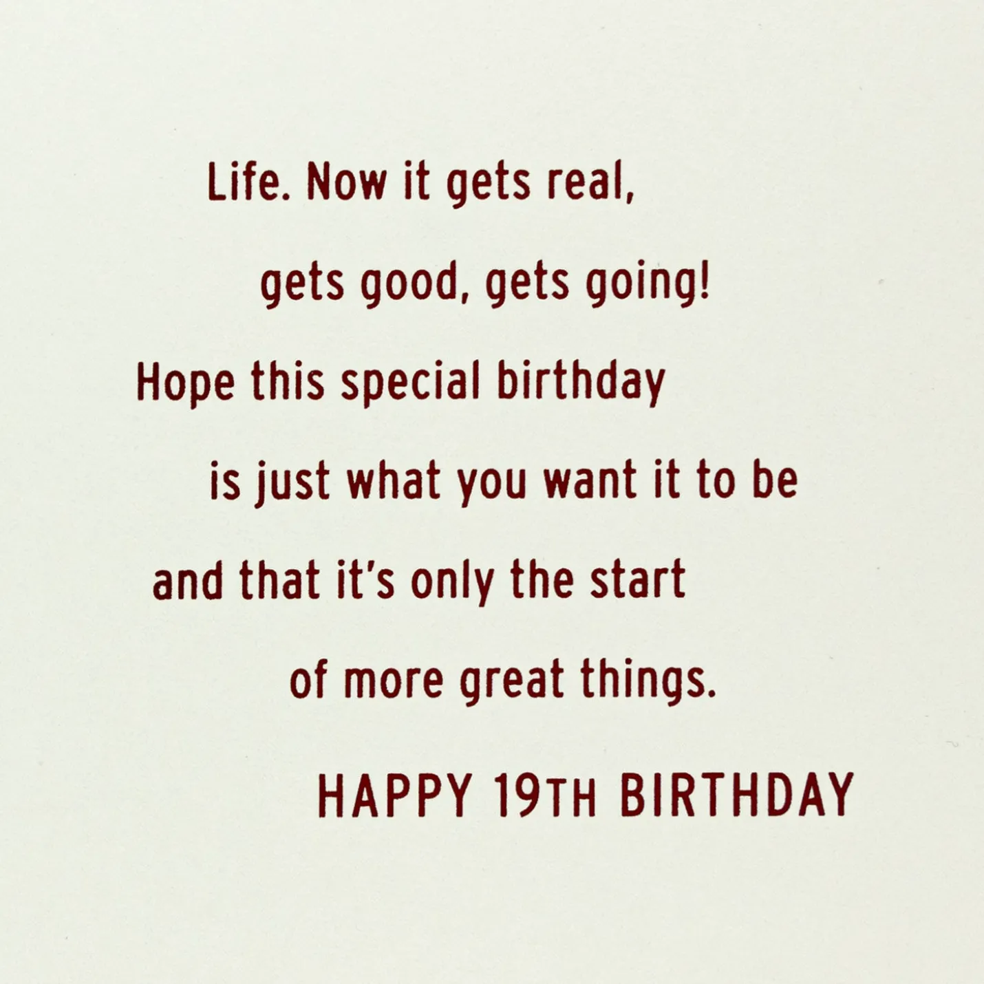 The Start of Something Big 19th Birthday Card
