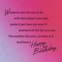 The World Is All Yours 18th Birthday Card