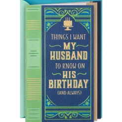 Things I Want You to Know Romantic Birthday Card for Husband