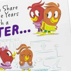 Things We Share Funny Pop-Up Birthday Card for Sister