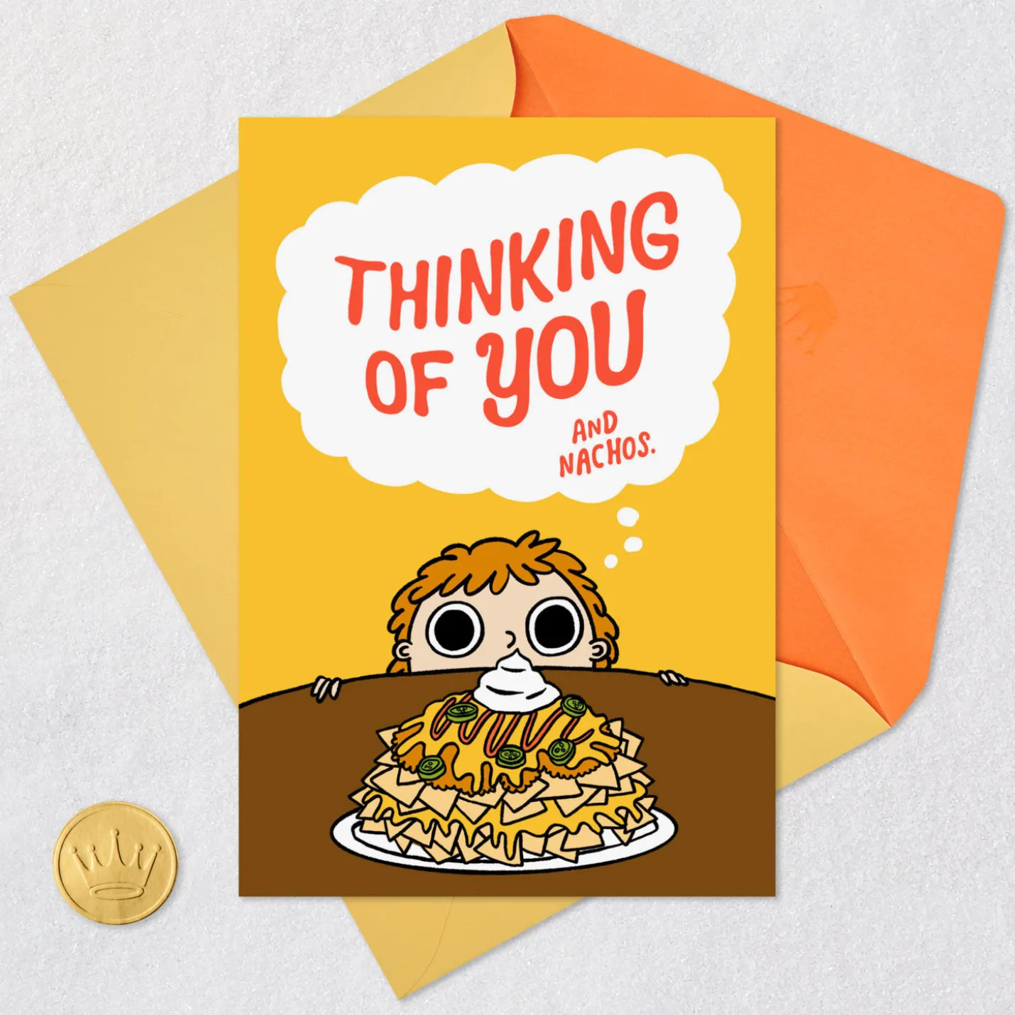 Thinking of You and Nachos Funny Friendship Card