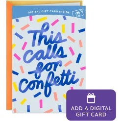 This Calls for Confetti Gift Card Greeting Birthday Card