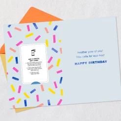 This Calls for Confetti Gift Card Greeting Birthday Card