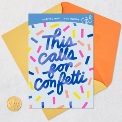 This Calls for Confetti Gift Card Greeting Birthday Card