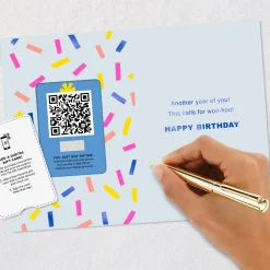 This Calls for Confetti Gift Card Greeting Birthday Card