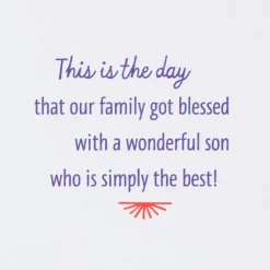 This Is the Day Birthday Card for Son