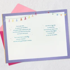 This Is Your Day Heart Balloon Confetti Shaker Birthday Card for Sister