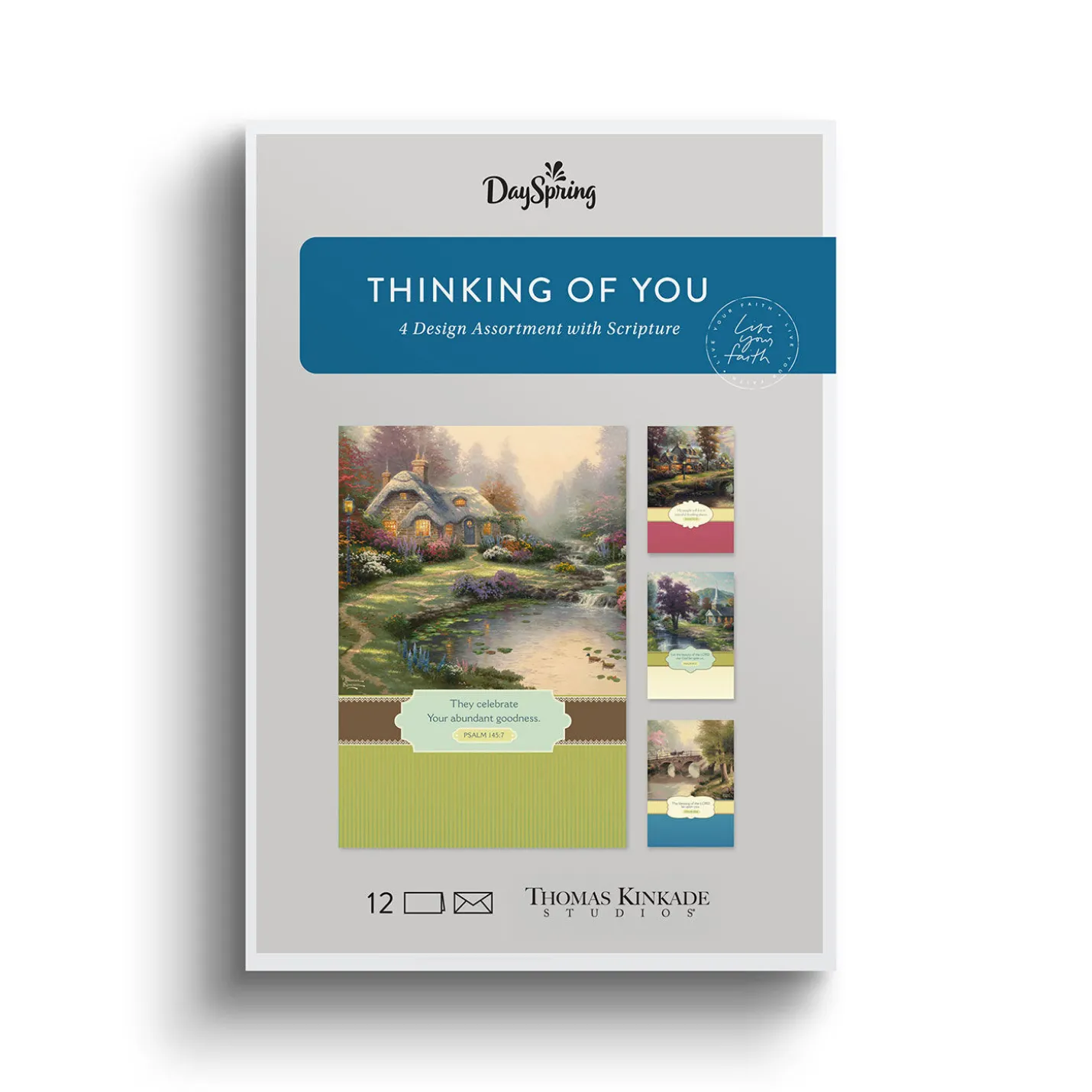 Thomas Kinkade Assorted Religious Thinking of You Cards, Box of 12