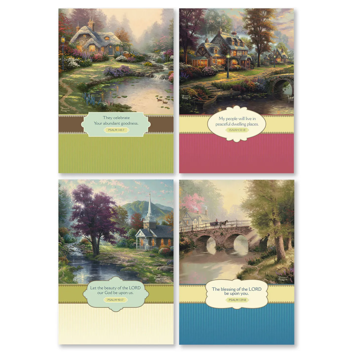 Thomas Kinkade Assorted Religious Thinking of You Cards, Box of 12