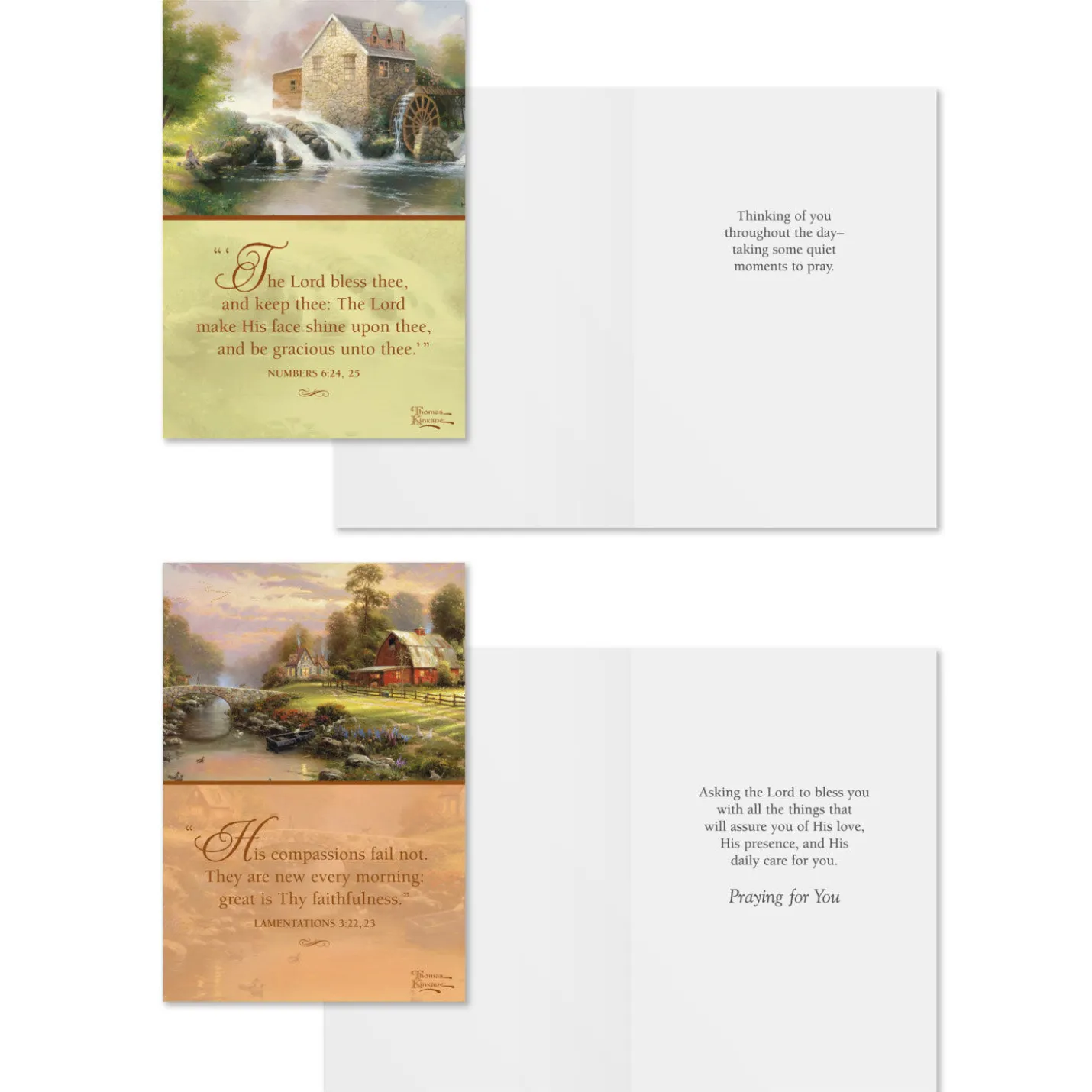 Thomas Kinkade Assorted Religious Praying for You Cards, Box of 12