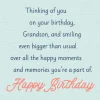 Thoughts of You Bring a Smile Birthday Card for Grandson