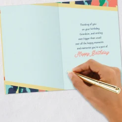 Thoughts of You Bring a Smile Birthday Card for Grandson