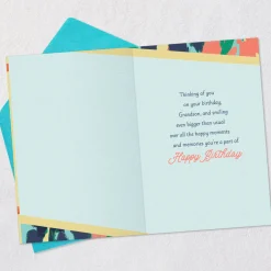 Thoughts of You Bring a Smile Birthday Card for Grandson