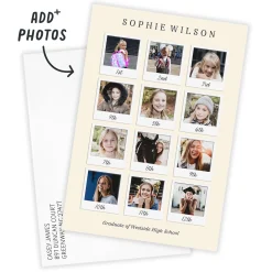 Through the Years Photo Collage Graduation Announcement