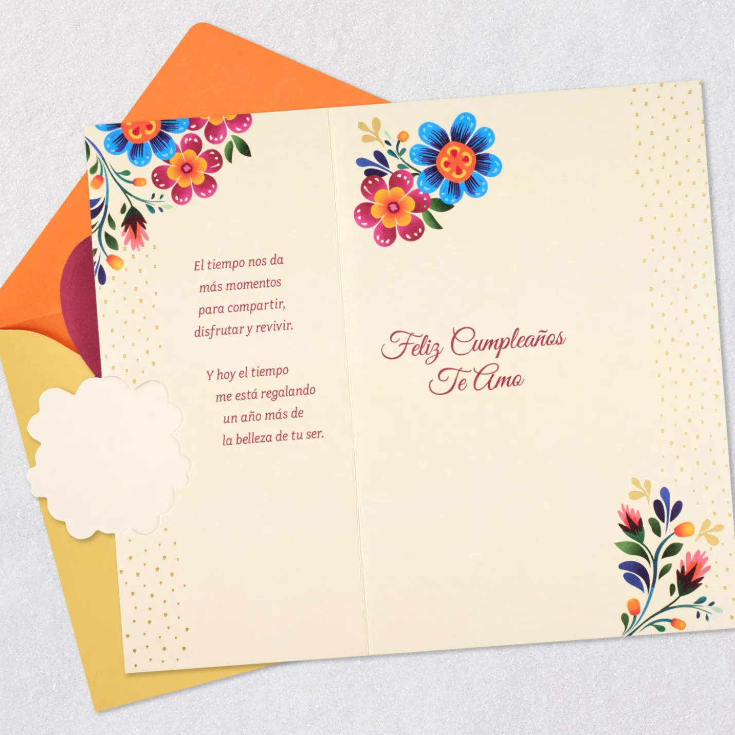 Time Makes You More Beautiful to Me Spanish-Language Romantic Birthday Card