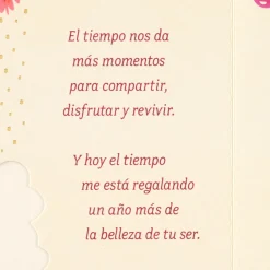 Time Makes You More Beautiful to Me Spanish-Language Romantic Birthday Card