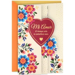 Time Makes You More Beautiful to Me Spanish-Language Romantic Birthday Card