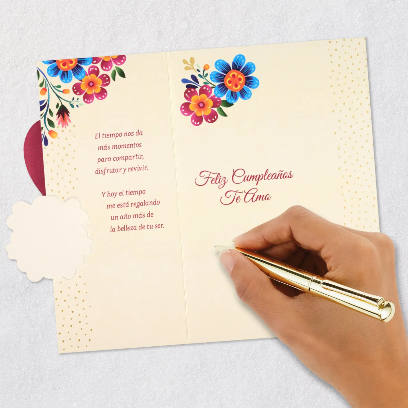 Time Makes You More Beautiful to Me Spanish-Language Romantic Birthday Card