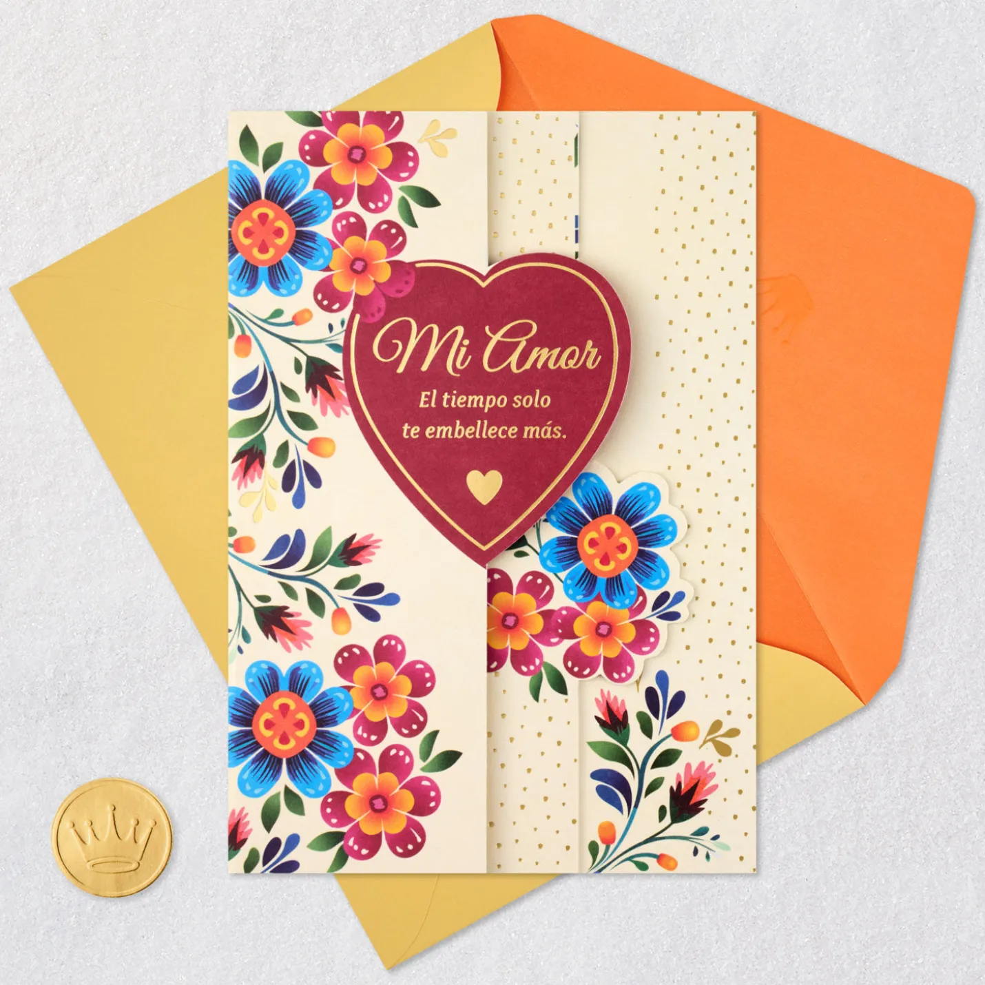 Time Makes You More Beautiful to Me Spanish-Language Romantic Birthday Card