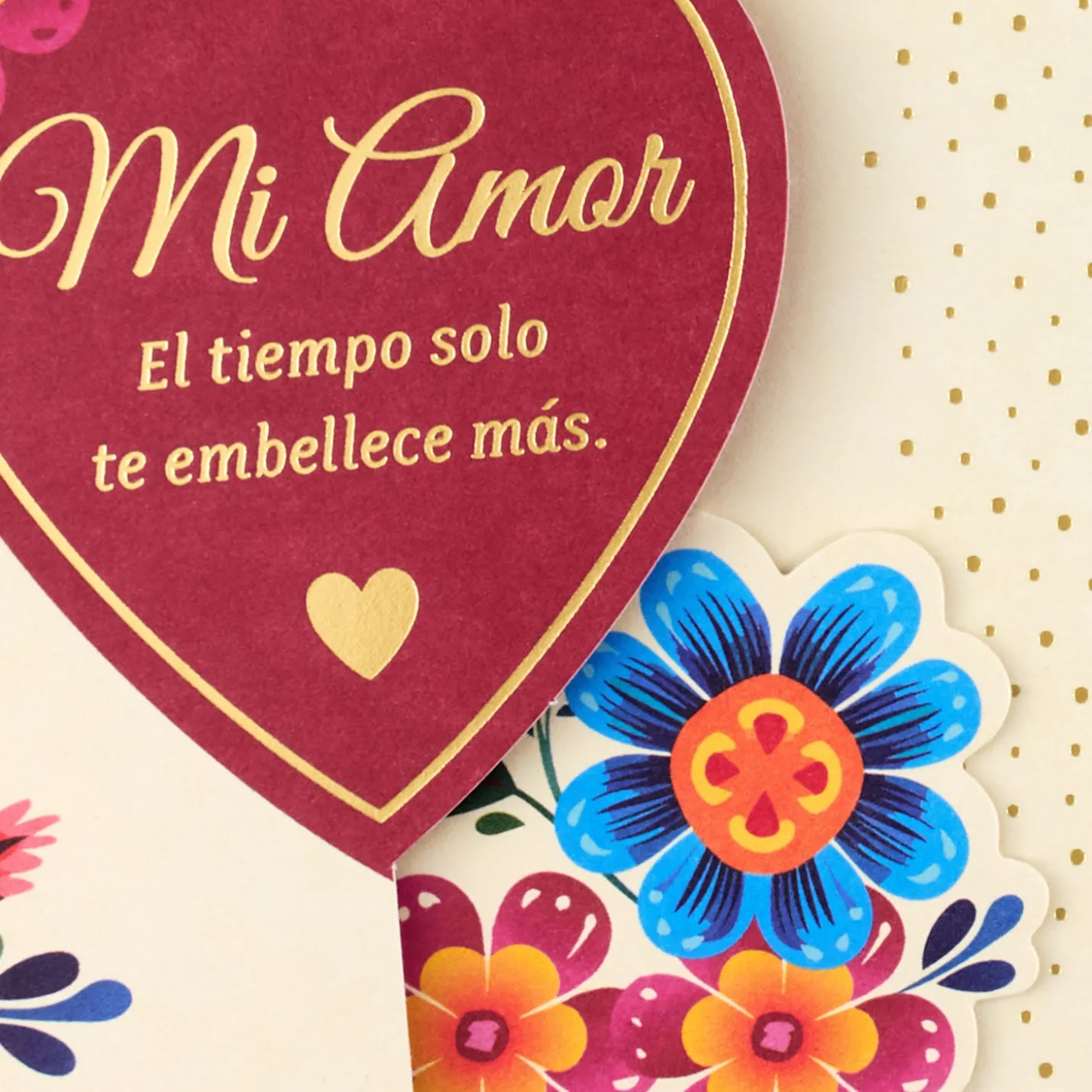 Time Makes You More Beautiful to Me Spanish-Language Romantic Birthday Card