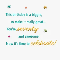 Time to Celebrate 70th Birthday Card