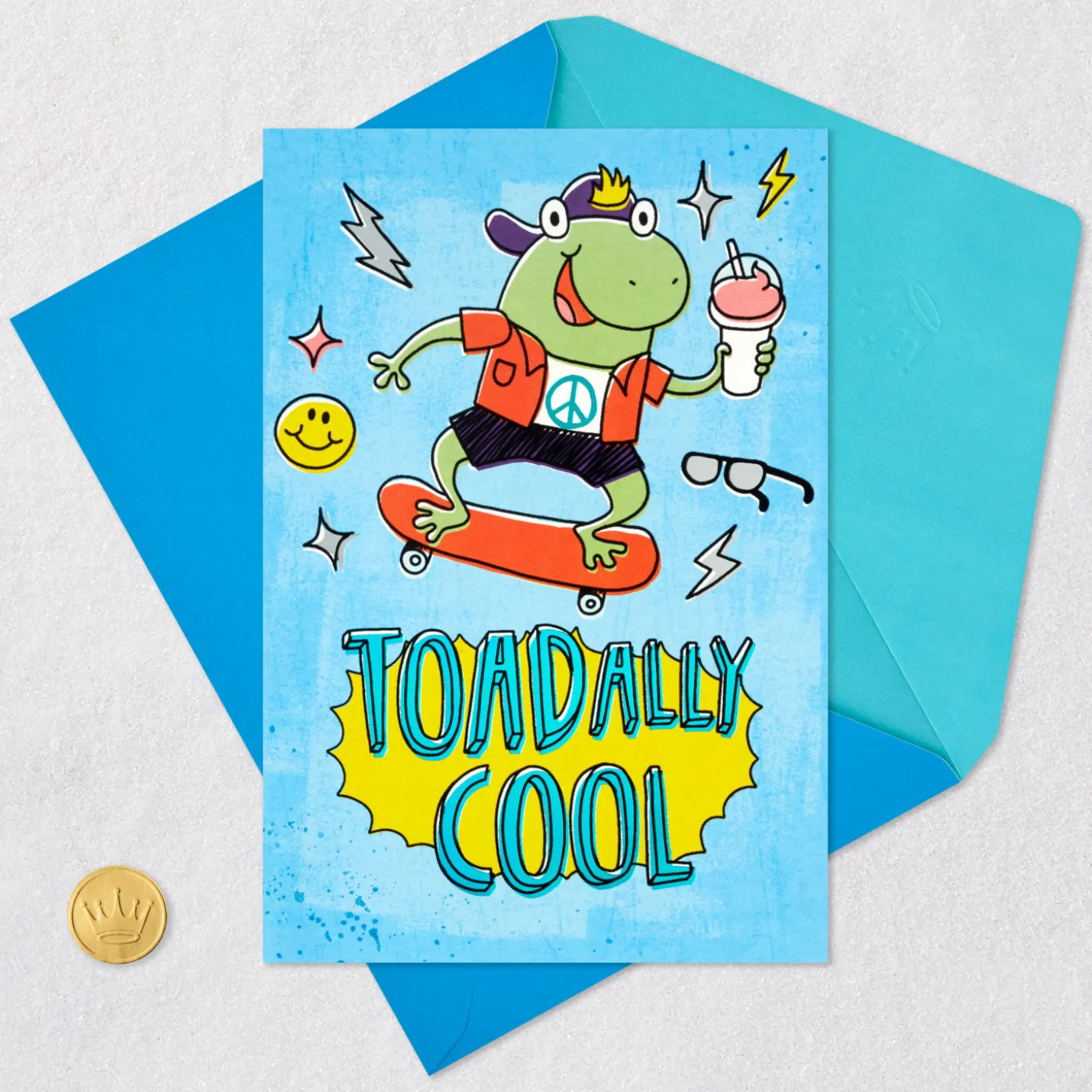 Toadally Cool Skateboard Birthday Card