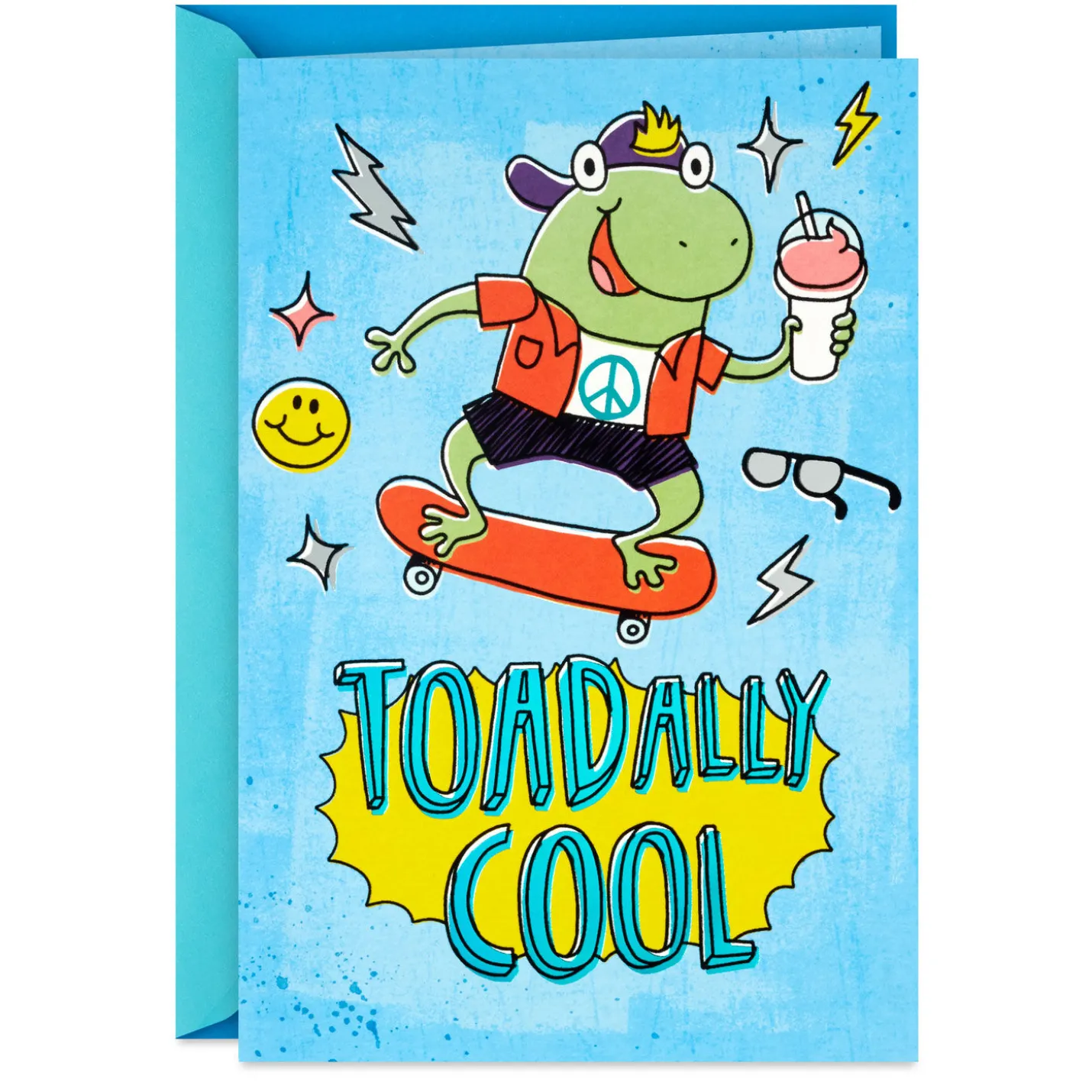 Toadally Cool Skateboard Birthday Card