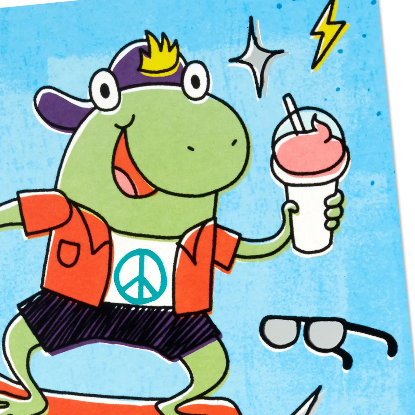 Toadally Cool Skateboard Birthday Card