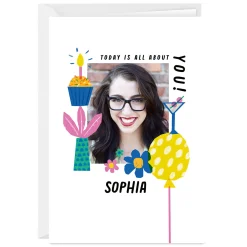 Today is All About You Custom Birthday Card