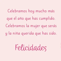 Today We Celebrate You Spanish-Language Quinceañera Card
