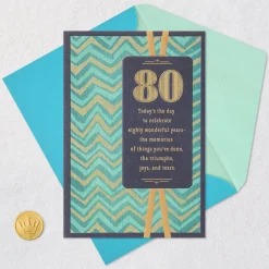 Today's the Day to Celebrate 80th Birthday Card