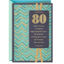 Today's the Day to Celebrate 80th Birthday Card