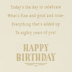 Today's the Day to Celebrate 80th Birthday Card