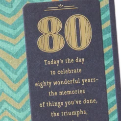 Today's the Day to Celebrate 80th Birthday Card