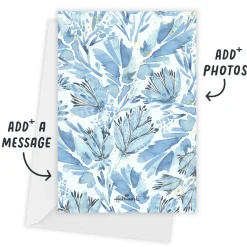 To Have and To Hold Blue Florals Wedding Invitation