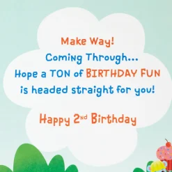 Tons of Birthday Fun 2nd Birthday Card With Sticker
