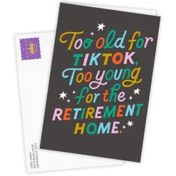 Too Old Too Young Funny Custom Birthday Card