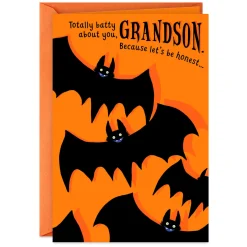 Totally Batty About You Halloween Card for Grandson