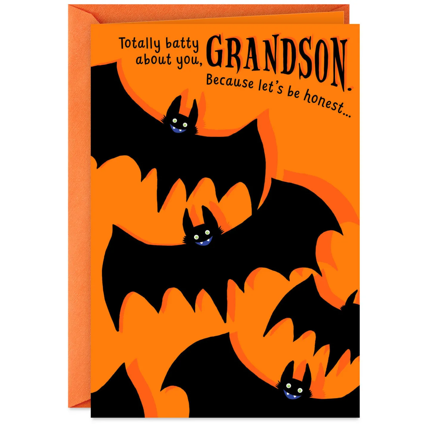 Totally Batty About You Halloween Card for Grandson