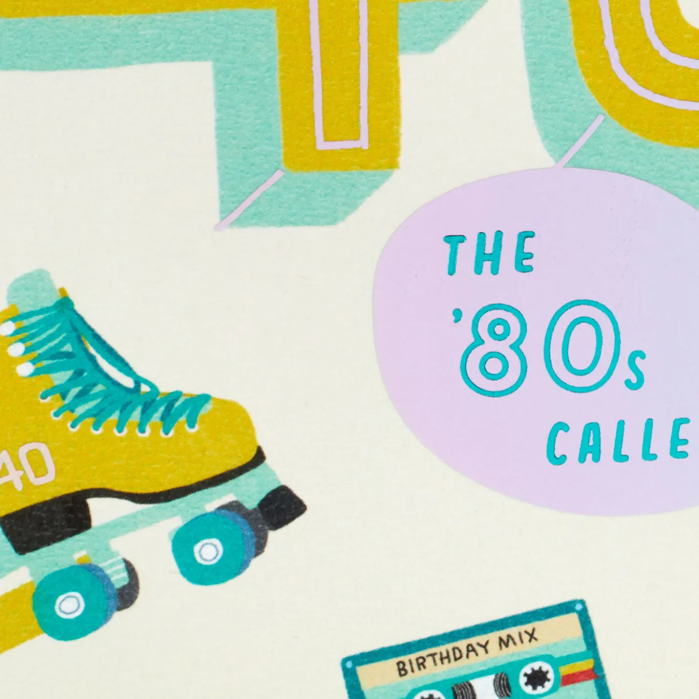 Totally Rad 40th Birthday Card
