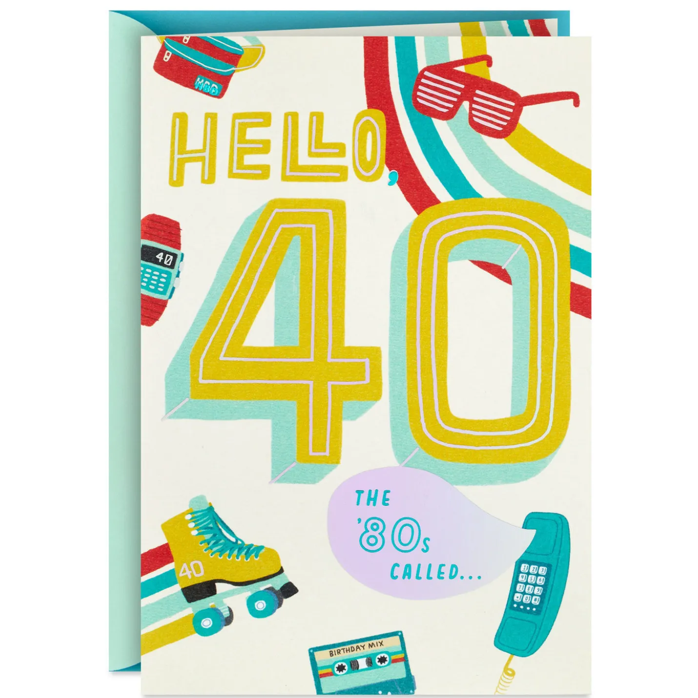 Totally Rad 40th Birthday Card