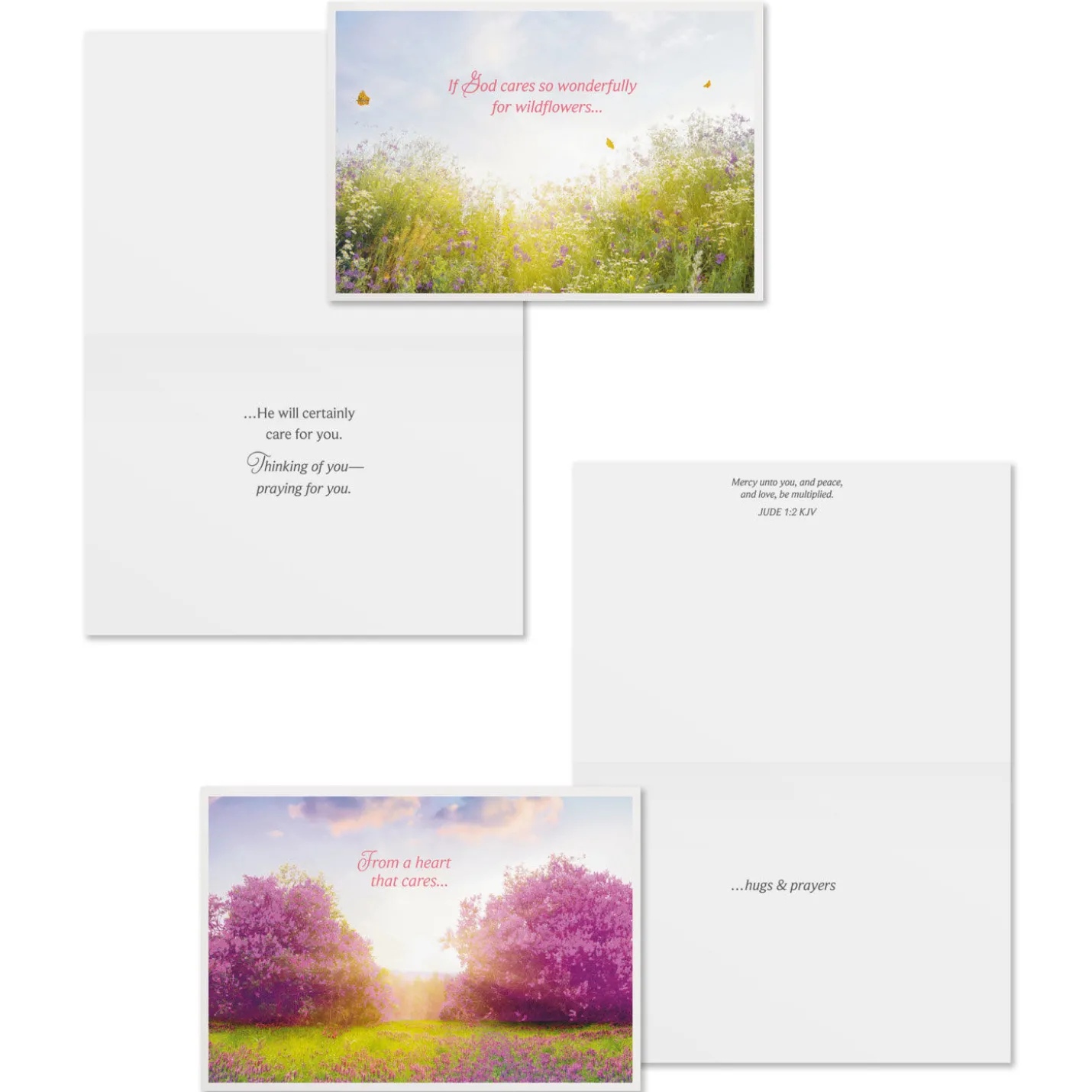 Tranquil Nature Scenes Assorted Religious Care and Concern Cards, Box of 12