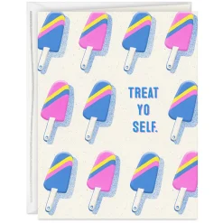 Treat Yo Self Funny Birthday Card
