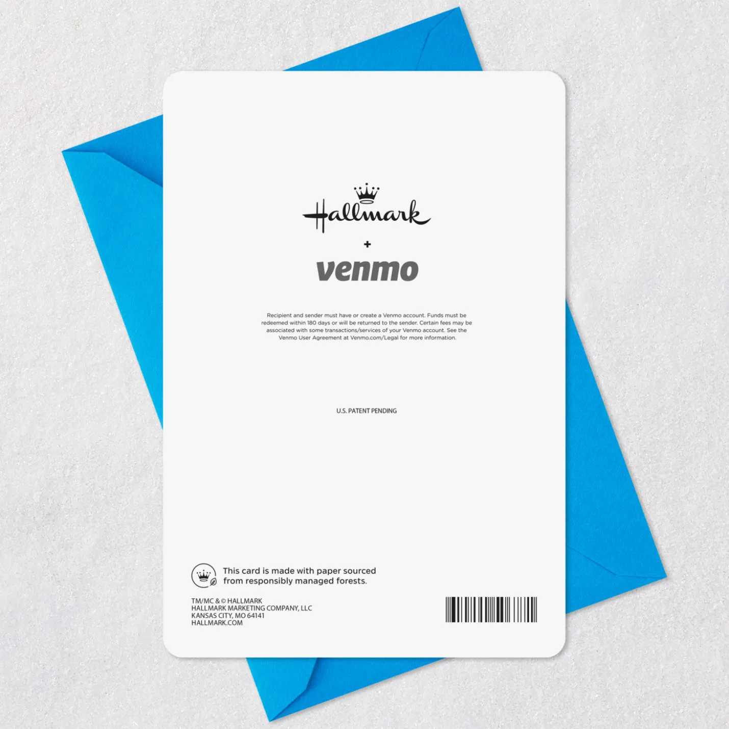 Treat Yourself Ice-Cream Cone and Confetti Venmo Birthday Card
