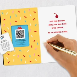 Treat Yourself Ice-Cream Cone and Confetti Venmo Birthday Card