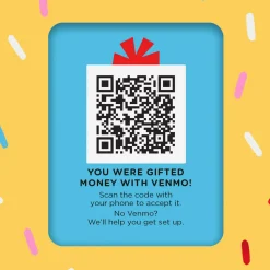 Treat Yourself Ice-Cream Cone and Confetti Venmo Birthday Card